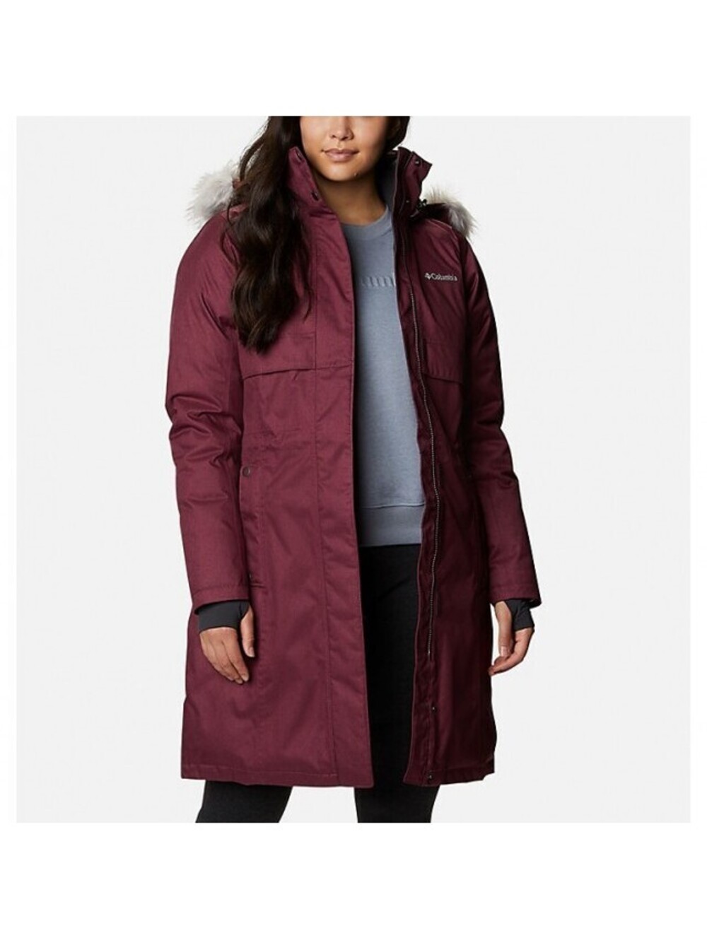 Columbia Apres Arson Long Down Large Jacket Coat Parka Long Hooded